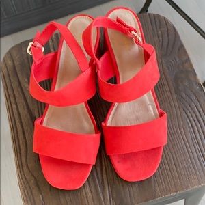 Old Navy - Coral canvas block heel sandal